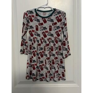 Gigi's Closet Toddler Girls 3T Long Sleeve Dress Dr Pepper Jesus Print